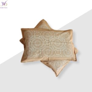premium beige geometric rectangular pillow covers (set of 2) – soft cotton fabric | 18x26 inch | modern minimal home decor by welfabrico overseas